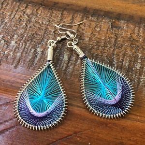 Silver teardrop earrings